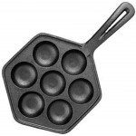 Kitchen Craft fonte plaque à induction poêle à blini avec sept trous fonte noir - B08PQFXSM3T