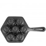 Kitchen Craft fonte plaque à induction poêle à blini avec sept trous fonte noir - B08PQFXSM3T