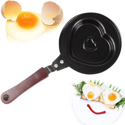 Beautop 1pièce mignon petit déjeuner Mini casserole à omelette Pancake Egg Poêle à frire antiadhésive Pot Moules Dessin animé Petit Déjeuner Cuisine Fer forgé cœur 26x12x4cm - B07CY26DBP2