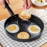 OIPYI Quatre Trous Omelette Pan for Les œufs Ham Pancake Maker POELES Creative antiadhésif Pas d'huile fumée Petit déjeuner Grill Pan Marmite - B09FCT1FV5O