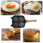 Poêle à hamburger aux œufs au plat 4 trous Pancake Steak Omelette Poêle à frire Cuisine - B09GG6B29MK