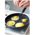 SHYOD Quatre Trous Casserole Omelette Pan for Les œufs Ham Pancake Maker POELES Creative antiadhésif Pas d'huile fumée Petit déjeuner Grill Pan Marmite - B09RZKT546U