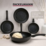 Fackelmann Poêle à frire Marble 28 cm poêle à frire antiadhésive en aluminium recyclé 90 % avec poignée en plastique ergonomique grande poêle à induction pour cuisiner et rôtir - B09RB8XSM5B