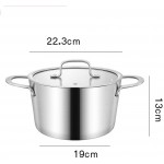DZX Petite Casserole à Lait 304 en Acier Inoxydable épais Pot de Lait poêle cuisinière à gaz dédiée Couleur: Argent Taille: 22cm ， Pots de Bouillie - B08HVNBJGFU