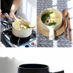 JSY Céramique mitigeur Maison Pot à Lait Casserole Porridge Ragoût feu Ouvert Ramen Soupe Pot Pots à Lait Color : Black - B08531BDTN4