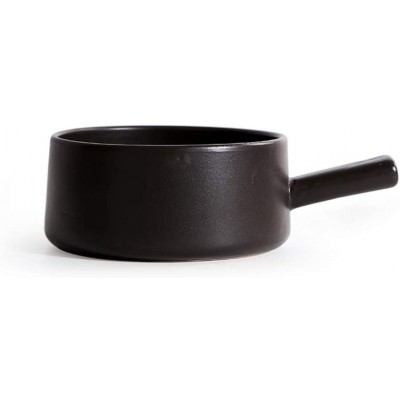 JSY Céramique mitigeur Maison Pot à Lait Casserole Porridge Ragoût feu Ouvert Ramen Soupe Pot Pots à Lait Color : Black - B08531BDTN4