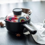 JSY Haute température résistant à Lait en céramique poêle Alimentaire complémentaire Casserole Mini marmite Pot poignée de Bouillie Unique Pots à Lait - B08531MF28R
