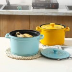 TSTSM Casserole en céramique Domestique Cuisine Domestique Pot à Soupe émail Pot à ragoût Pot à Lait-Yellow - B09V7MMS5XK