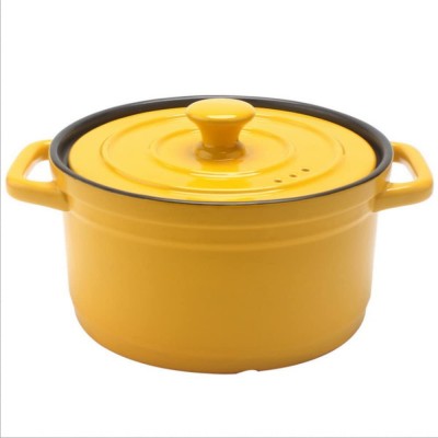 TSTSM Casserole en céramique Domestique Cuisine Domestique Pot à Soupe émail Pot à ragoût Pot à Lait-Yellow - B09V7MMS5XK