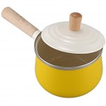 TXUKK Pot de Lait en Porcelaine émaillée Hot Marmites Pot Soupe antiadhésif Pot avec Couvercle Cuisinière à Induction Cuisinière à gaz Casseroles Jaune - B09V53SNLYA