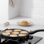 Navaris Poêle à Pancakes Poêle à Frire Ø 27 cm antiadhésive Aluminium pour 7 Mini Pancakes Crêpes blinis œufs au Plat omelettes légumes - B0989R4MNWY