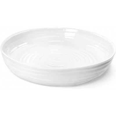 Portmeirion Home & Gifts Plat à rôtir rond porcelaine blanc 28,5 x 28,5 x 5,7 cm - B000IOIN9S1