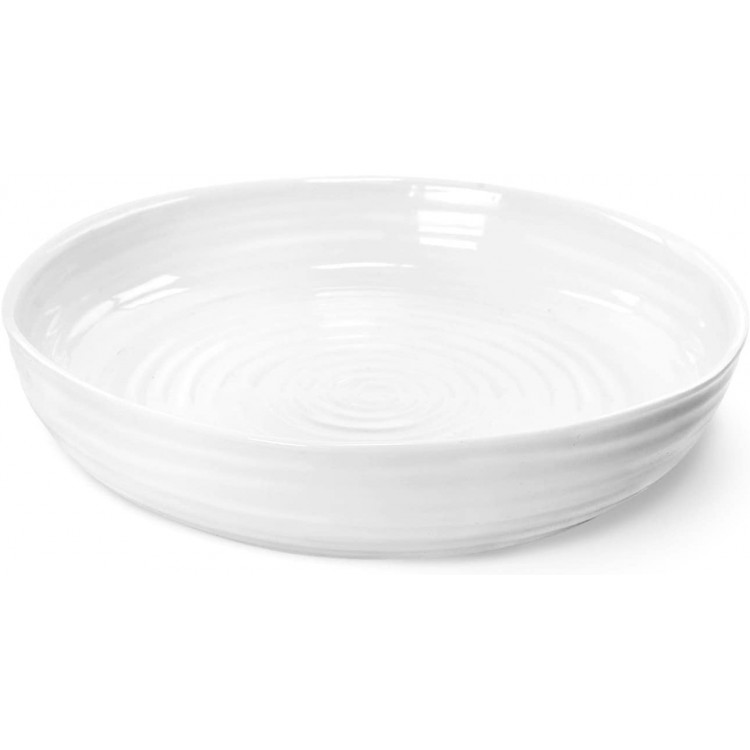 Portmeirion Home & Gifts Plat à rôtir rond porcelaine blanc 28,5 x 28,5 x 5,7 cm - B000IOIN9S1