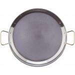 La ideal Poêle à paella en acier inoxydable argenté 1 pièce acier inoxydable argent 30 x 40 x 30 cm - B000QYNSU4M