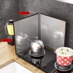 Ecrans anti-projections Réchaud de barrière d'huile de garde de bouclier anti-éclaboussures pour la cuisine de cuisine avec la protection anti-éclaboussure d'huile d'acier inoxydable de conception - B095XVY5WZG