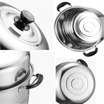 Marmite à vapeur en acier inoxydable 2 couches 28-40 cm pour 2-10 personnes compatible avec cuisinière à gaz induction taille : 38 cm - B08VNGF557D