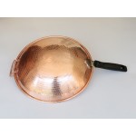 Marmite en cuivre pur fait à la main poêle en cuivre à fond plat casserole en cuivre vaisselle en cuivre cadeau sain moyen pot à fond rond - B09JJWLDWJL