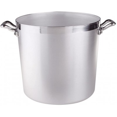 Pentole Agnelli FAMA332 Family Cooking Cylindrical Casserole in BLTF Aluminium Handles 24 litres Silver - B00DYST9XY6