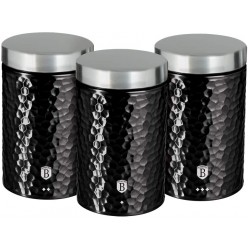 Berlinger Haus Shine Basel Collection Lot de 3 canister Noir BH 6712 Acier inoxydable 18 8 - B0856KX93Z7