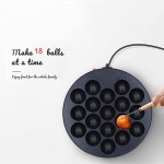 Machine à Takoyaki électrique Mini Boule de Poulpe Portable avec Surface Antiadhésive 18 Trous Fabricant de Boules de Poulpe Convient à Fruits du Petit Déjeuner Chocolat Des œufs02 - B097TH9NNMV