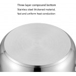 Bateaux à vapeur vapeur professionnel en acier inoxydable Set induction casseroles avec couvercle en verre trempé et poignées résistant à la chaleur Size : 23.8 * 21.5cm - B082DTPQTCI