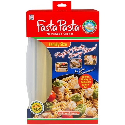 Cuiseur à pâtes pour micro-ondes La taille familiale originale Fasta Pasta Cuit jusqu'à 8 portions de pâtes Pas de désordre de collage ou d'attendre que l'eau bouillie - B01H0SSBWIN