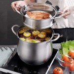 NXYJD 304 Soupe en Acier Inoxydable Pot à Vapeur Pot Porridge Ménage à Grande capacité Cocotte Plus High Pot Cuisinière à Induction Cuisinière au gaz Universal - B08SMQFJF62