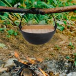 UPKOCH Moulage Extérieure Fer Pot Marmite avec Poêle Style Japonais Portion Individuelle Shabu Shabu Pot Hot Pot Sukiyaki Pan Irori Nabe Pot avec Couvercle en Bois Et Cuisinière - B094FYM1GTK