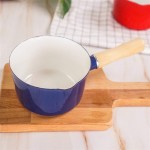 WeiCYN 1200ml émail mitigeur Lait à café Chauffage Marmite Casserole Cuisine Pot for Cuisinière à Induction Cuisinière au gaz Color : Red - B0899WDH4QC