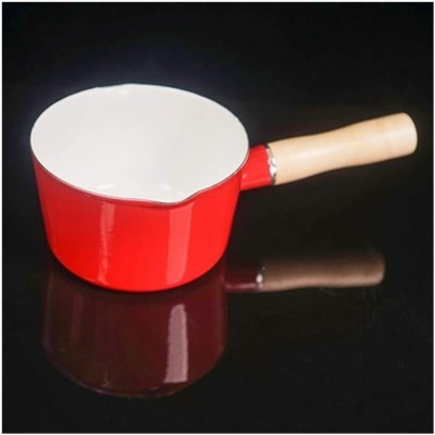WeiCYN 1200ml émail mitigeur Lait à café Chauffage Marmite Casserole Cuisine Pot for Cuisinière à Induction Cuisinière au gaz Color : Red - B0899WDH4QC