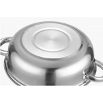 Vobajf Pot à Vapeur Soupe en Acier Inoxydable avec Vapeur Steamer épaissie for Soupe de Cuisson et vaporisant Alimentaire Pot à Vapeur Argent Ensembles Pot & Pan Couleur : Silver Size : 32x19cm - B08DFKH1WRU