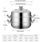 WALNUTA Whole Food Steamer Set Veggie en acier inoxydable sans Steamer Pot à induction à vapeur Pots Pots à vapeur Paniers de vapeur Color : 28CM - B0953TB4R46
