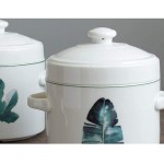 XH&XH Pot à ragoût en céramique à Double Couvercle Soupe à la Vapeur Pot à ragoût Pot en Argile glacée Nid d'oiseau Tonique Blanc 30 oz 850 ML - B08PQQBVHBL