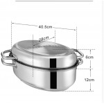 XH&XH Pot de Poisson cuit à la Vapeur en Acier Inoxydable 304 Marmite Cuiseur à Induction Épaissir Cuisinière à gaz Domestique Vapeur Taille: 38 cm - B08PQMQS8CR