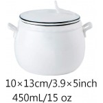 XH&XH Pot de Soupe à la Vapeur Pot en Argile glacée Pots nid d'oiseau Tonique Petit Pot à ragoût en céramique avec Couvercle D 15 oz 450 ML - B08PRN767ZD
