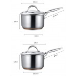 LINGZHIGAN 304 acier inoxydable pot à lait mini ménage petit pot n'est pas facile à coller pot petit pot supplément alimentaire pour bébé vapeur Size : 16cm - B07WCTXPGVB