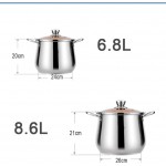 LINGZHIGAN Pot à soupe Pot en acier inoxydable épaississant Double fond Pot à soupe Pot à bouillie de grande capacité Size : S - B07WCVFVYWP