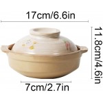 Marmite Pot de cocotte d'argile ronde avec double poignée et couvercle de la casserole multifonctionnelle Pot de cuisson de cuisine multifonctionnelle Pot à soupe antiadhésif Style : B - B095JHRVHWH