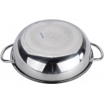 WANGYAN 28cm Twin Pot chaud Pot en acier inoxydable induction à induction 2 treillis épais double oreille à oreille soupe cuisinière cuisine batterie de cuisine - B09VKZJ34NP