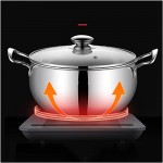 WANGYAN Tube à soupe en acier inoxydable épaisse Tube oreille double poignée soupe pot de cuisson à induction cuisinière pochette de cuisine avec soupe à colandre Color : 22CM - B09VGMMTFMO