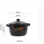 Casserole Ceramique de grande taille Casserole Soupe de soupe Pot Spodumene Casquette Cuisine Ustensiles à induction Flame Cuisine Cuisine - B09P4P1LTJ4