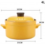 Casserole de Plat Rond en céramique de modèle Pot d'argile Pot de Terre boîte-Cadeau résistante à la Chaleur de Batterie de Cuisine en céramique - B09VZ6Y8RQA