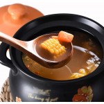 CJTMY Porridge Céramique Céramique Pot- Ronde Noir Plat Casserole Argile Pot Pot Terrestres Batterie de Cuisine en céramique Color : A - B08V4RBX38A
