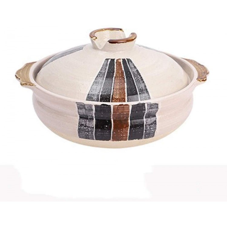 EODNSOFN Casserole en céramique grès ustensiles de Cuisine santé Pot de Soupe Pot de ragoût Flamme Ouverte résistant à la Chaleur Fournitures de Cuisine à Domicile Color : A - B093FLZCY2P