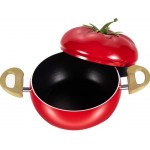 Fruit Tomato Stepot Poêle Cuisinière Cuisinière Cuisinière à induction Aluminium Cuisine d'aluminium Noir Couleur: A lucar Color : A - B09PF21NDMZ
