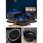 Pot En Argile Exquis Pour La Cuisson Des Ustensiles De Cuisine En Porcelaine Avec Couvercle Ustensiles De Cuisine En Céramique Pour Les Soupes Et La Cuisson Du Riz,Bleu,6L - B09FK4RWPZG