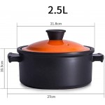 BKWJ 2.5L Casseroles Pots en céramique Setteurs,bol en céramique avec couvercle,bol en pierre Cuisiniers à riz chaud,pots et casseroles - B09J1JD6MQK