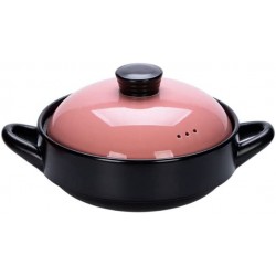 BKWJ 3L Ceramic Cookware Pot Casserole Casserole,Stew Pot Argile Pot Stockpot,Bol à Pierre Cuisiniers à riz chaud,Bol en céramique avec couvercle Color : D - B09J1KJB49E