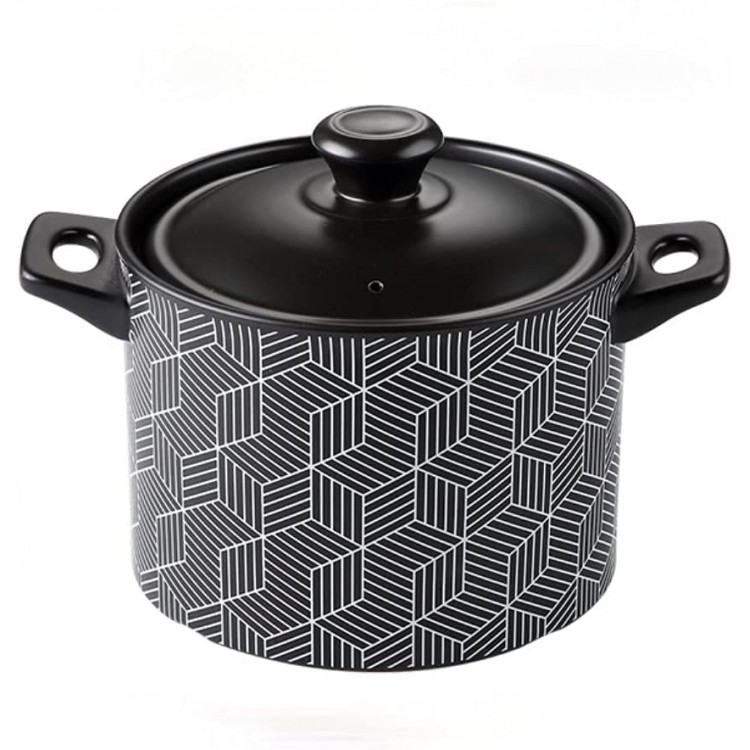 Cocotte en céramique résistante aux hautes températures pour cuisinière à gaz domestique Noir 2,5 l - B096ZKWBDVV