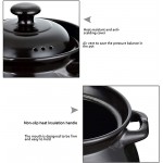 Pentola di TerreAcotta Clay Pot pour cuisson Casserole en céramique Pot d'argile Casserole en terre cuite Mise à niveau délicieuse Nutrition riche essentielle pour la cuisine,Noir,Capacity 7.3L - B08T69PQJ4A